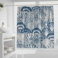thumbnail image 3 of 72" x 72" Nautical Coastal Shower Curtain Seashell Coral Beach Bathroom Set Ocean Themed Underwater Marine Decoration Decor with 12 Hooks, 3 of 4