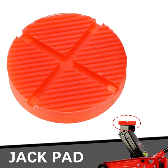 AUTOXBERT Car Rubber Universal Cross Slotted Jack Pads Adapter Guard Floor 4 Ton Max for Pinch Weld Red