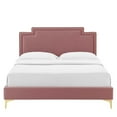thumbnail image 4 of Modway Liva Performance Velvet King Bed in Dusty Rose, 4 of 9