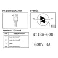 thumbnail image 4 of 5 piezas Bt136 600v transistor 600v 4a bis-220 Bt136-600, 4 of 9