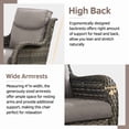 thumbnail image 6 of PARKWELL 3-Piece Patio Wicker Chairs Swivel Rocker Set,Outdoor High Back Swivel Glider Rocking Lounge Chairs with Side Table for Patio Deck Garden,Gray/Gray, 6 of 8