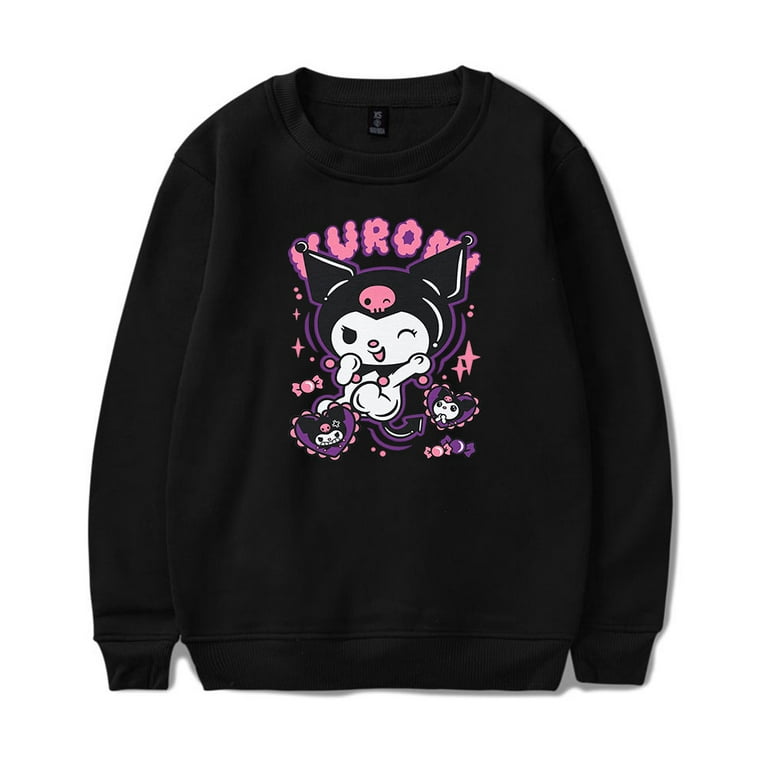 Kuromi Anime Onegai My Melody Crewneck Sweatshirt Man Woman Hip Hop Hoodies Fans Sweatshirts Printed Casual Clothes