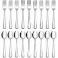 thumbnail image 1 of 24-piece Forks and Spoons Silverware Set, Food Grade Stainless Steel Flatware, 1 of 4