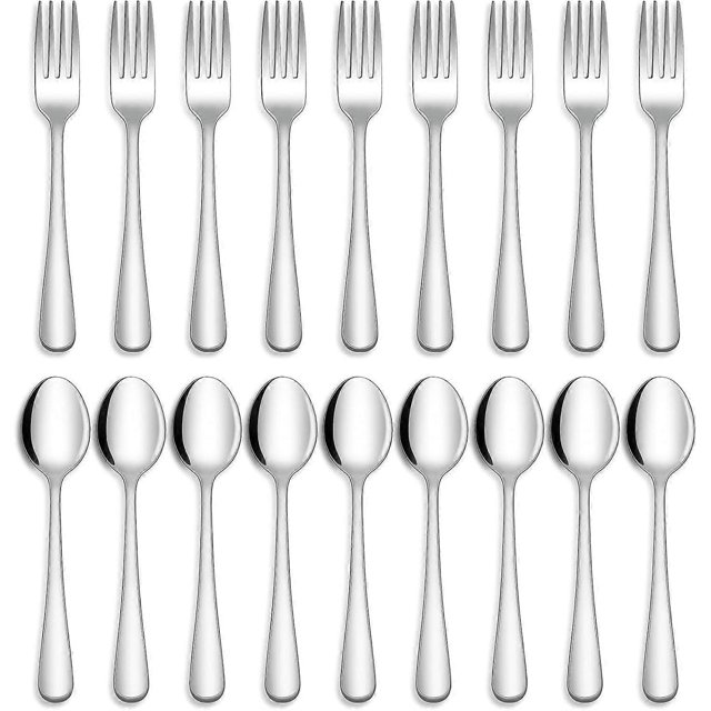 24-piece Forks and Spoons Silverware Set, Food Grade Stainless Steel Flatware