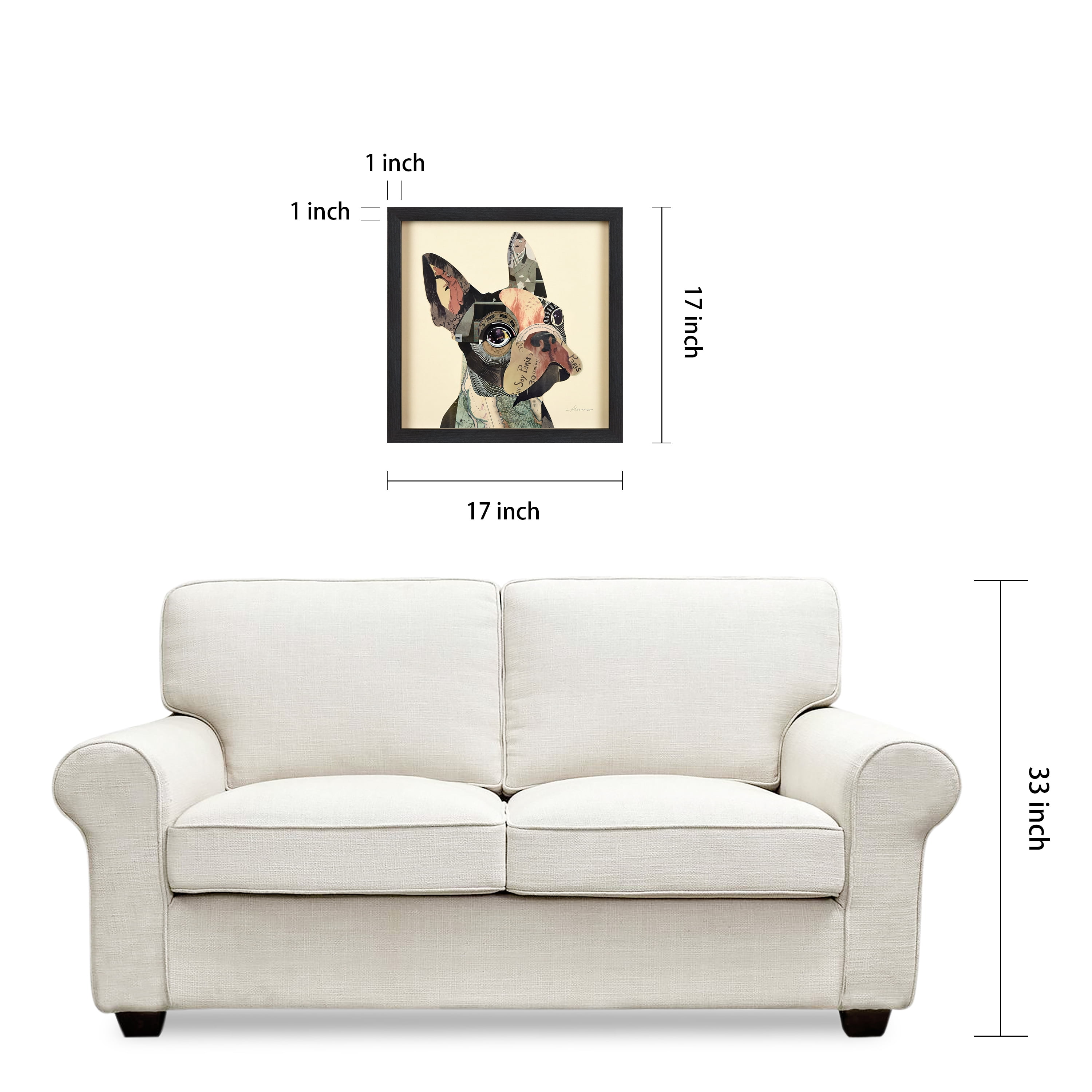 Empire Art Dog Animals & Insects Framed Mixed Media Art, by Alex Zeng