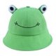 thumbnail image 1 of Sombrero de pescador con diseño de rana bordada y transpirable, de algodón, color verde, 1 of 5
