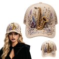 thumbnail image 2 of 2026 Limited Edition 3D Musical Instrument Embroidered Cap, Adjustable Cotton Baseball Cap Hat, 2 of 3