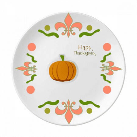 

Thanksgiving Day Pattern Cartoon Pumkin Flower Ceramics Plate Tableware Dinner Dish