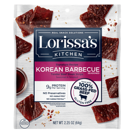 Lorissa's Kitchen, Steak Strips, Korean Barbecue, 2.25 oz