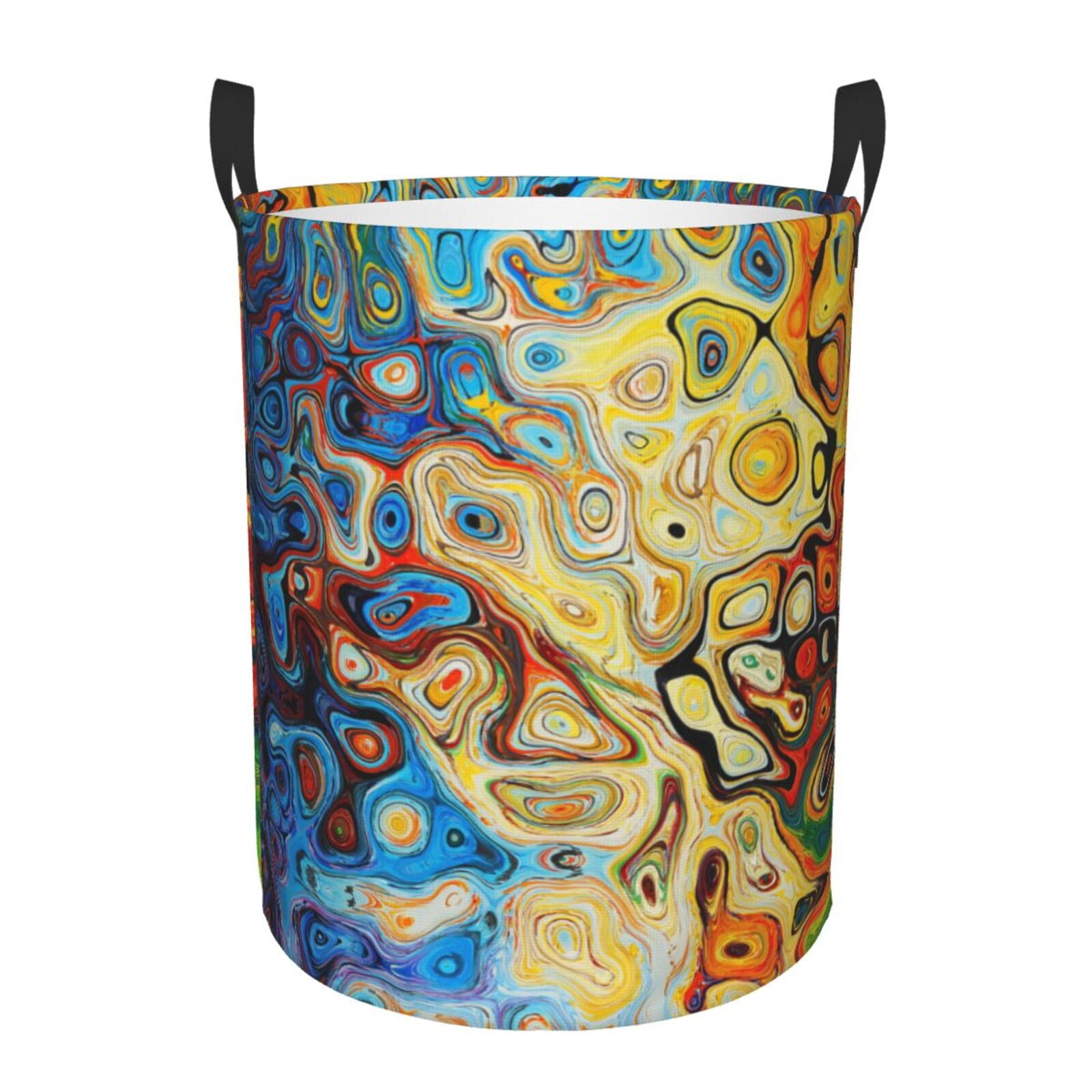 XMXT Collapsible Laundry Basket, Abstract Structure Pattern Waterproof ...