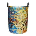 thumbnail image 1 of XMXT Collapsible Laundry Basket, Abstract Structure Pattern Waterproof Laundry Hamper, 40L Multicolor, 1 of 8