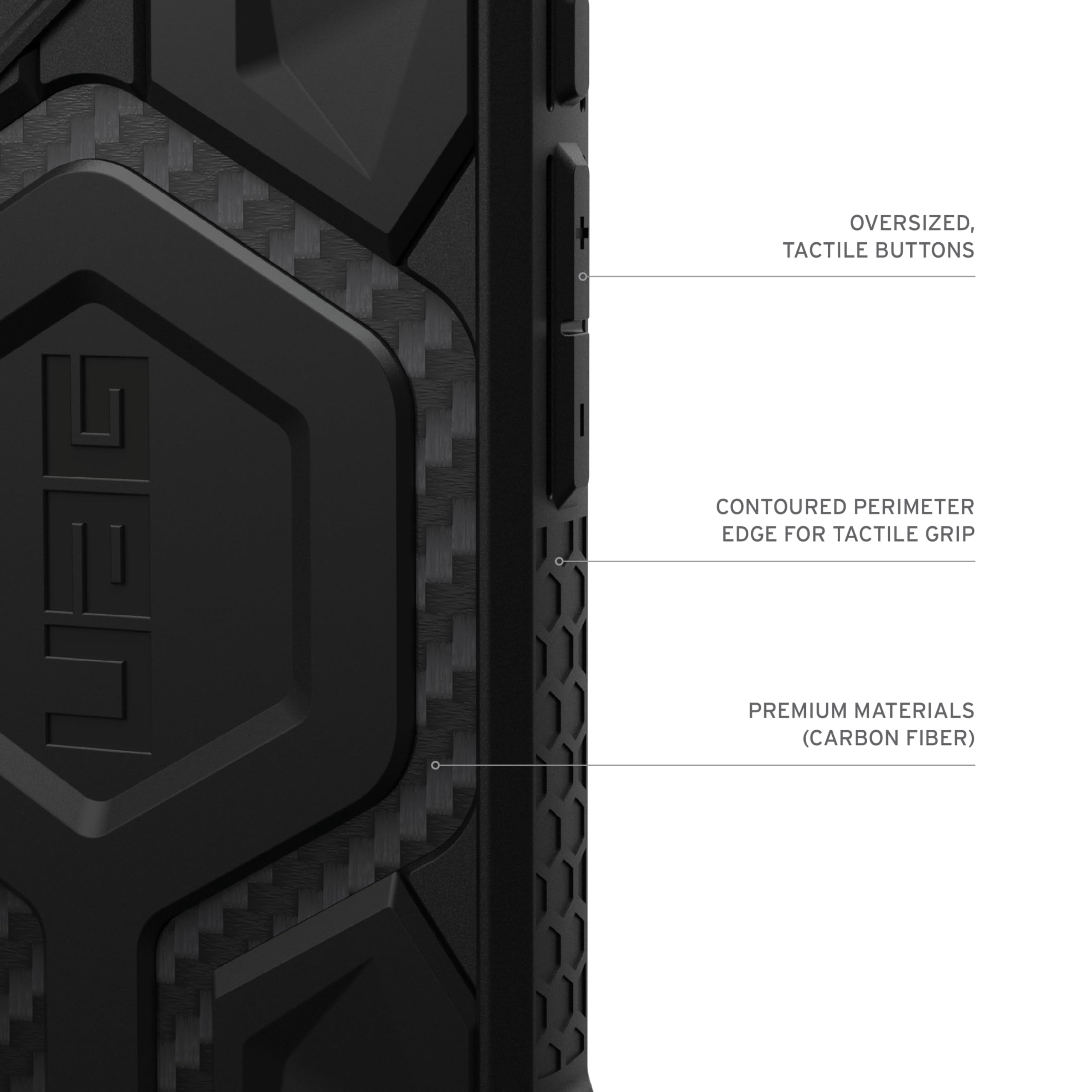 UAG iPhone 16 Case 6.1" Monarch Pro - Compatible with MagSafe Charging Rugged Heavy Duty Shockproof Anti-Slip Military Grade Protective Cover, Carbon Fiber