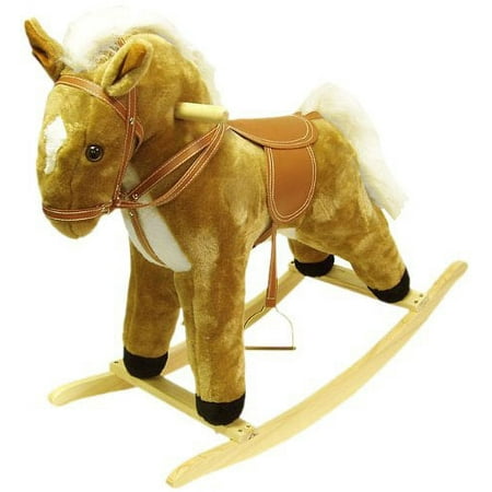 Poker 80-08HORSE Kiddie Toys Plush Rocking Horse with Sound