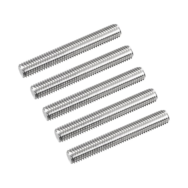 Unique Bargains Fully Threaded Rod M8 x 55mm 1.25mm Thread Pitch 304 Stainless Steel Right Hand Threaded Rods Bar Studs 5 Pack