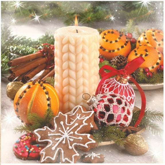 Keep Unique Christmas Paper Design Decorations Balls Christmas Ornaments Candle, Assorted Color, 20/Pack