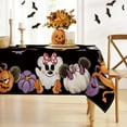 thumbnail image 4 of Halloween Ghost Rectangle Tablecloth 60 x 84 Inch, Spooky Jack O Lantern Pumpkin Decorative Table Cloth Dining Table Cover, Funny Bat Dinner Party Picnic Decoration, 4 of 6