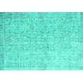thumbnail image 1 of Ahgly Company Machine Washable Indoor Rectangle Abstract Turquoise Blue Contemporary Area Rugs, 8' x 12', 1 of 4