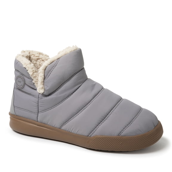 Dearfoams Mens Bryant Nylon Puffer Indoor/Outdoor Slipper Boot
