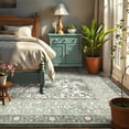 thumbnail image 2 of Hasoo 4x6 Washable Green Area Rug for Living Room Floral Soft Indoor Bedroom Carpet Non Slip Low Pile, 2 of 5