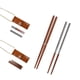 thumbnail image 3 of Palillos plegables portátiles con bolsa de transporte Utensilios Palillos desmontables Cubiertos Vajilla para camping, pesca, picnic, , Madera shamjiam Palillos al aire libre, 3 of 9