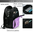 thumbnail image 4 of Balery Lilac Glittering Print USB Charging Backpack for Men and Women - Water-Resistant, Anti-Theft Laptop Backpack with USB Port for Travel, Work, School, and College, 4 of 7
