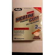 Rugby Nicotine Stop Smoking Aid Mint Flavor Polacrilex Gum, Pink, 2 mg, 100 Count