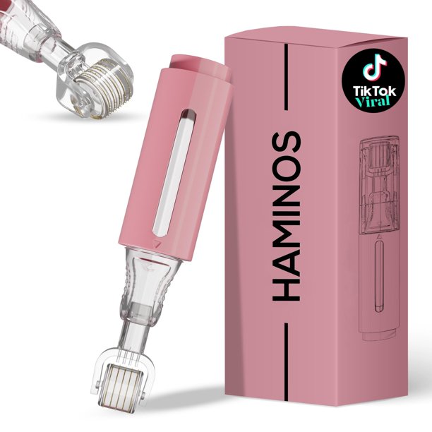Derma Roller HAMINOS de 0,25 mm con depósito de sérum para labios, piel y cabello
