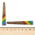 thumbnail image 3 of Pride Rainbow Theme Resin & Walnut Wood Pendants Trapezoid Colorful 69.5x10x3.5mm Hole: 2mm, 3 of 3