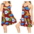 thumbnail image 2 of HAPPY BAY Women's Spaghetti Strap Nightshirts Slip Nighty 10-12 Maroon-AC32, 2 of 4