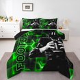 thumbnail image 2 of Erosebridal Gradient Geometric Bedding Twin Comforter Set, Rugby Sports Down Comforter, Balls Player Decor, Reversible 2pcs, 2 of 7