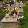 thumbnail image 5 of Geosar Father's Day Dad Cemetery Vases for Grave Metal Cemetery Grave Flower Vase Memorial Flower Holder with Spike Dad Floral Graveyard Decorations for Burial Ground Lawn Yard Funeral, 5 of 10