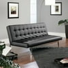 Sauder StudioEdge Avenue Convertible Sofa, Black DuraPlush