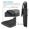 thumbnail image 5 of Phone Holster for Motorola Moto G Power 2022 G Stylus 5G G Pure G Play G Fast G7 Power G7 Play G7 Plus G6 E 2020 E6 Z4 Z3 Nylon Cell Phone Pouch Belt Holder Carrying Case with Clip Loop,Black, 5 of 7
