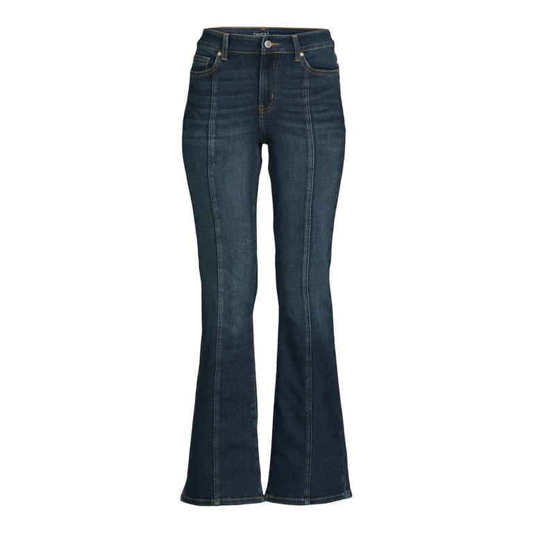 Time and Tru Women's Seamed Flare Jeans 