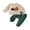 Green, variant on RUINIXCW Toddler Boy Halloween Outfits Tractors Pumpkin Letter Ghost Embroidery Crew Neck Sweatshirt and Jogger Pants 2 Piece Set