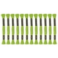 thumbnail image 1 of Unique Bargains Bright Green Embroidery Floss, 8m - 12 Skeins, 1 of 6