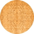 thumbnail image 1 of Ahgly Company Indoor Round Abstract Orange Contemporary Area Rugs, 5' Round, 1 of 1