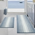 thumbnail image 1 of Set de alfombras y tapetes de baño BSICPRO, de chenilla, antideslizantes, color azul, 1 of 5