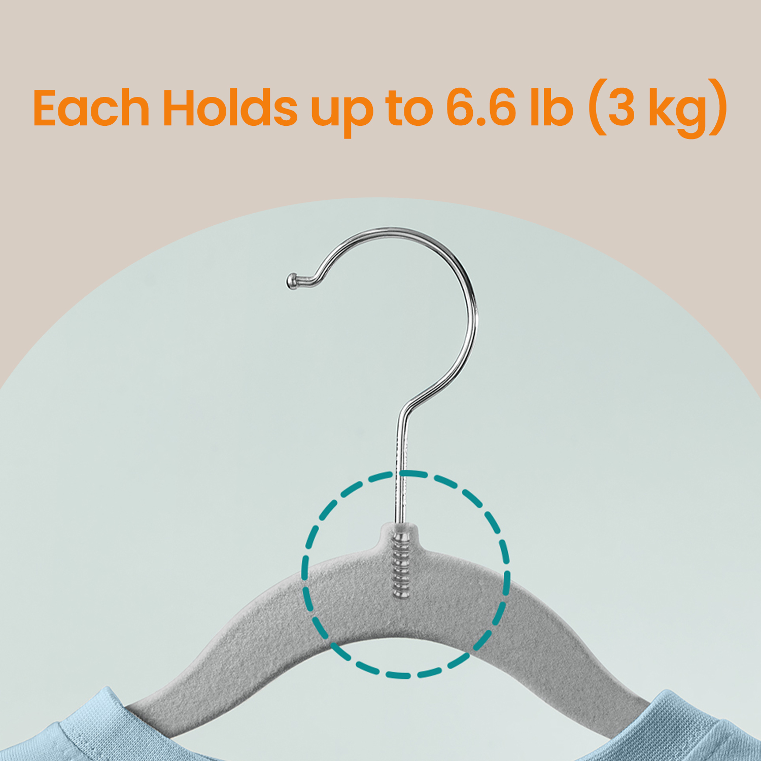 LEDREM 30-Pack Kids Hangers, 11.8 Inch Velvet Children's Hangers with 360° Swivel Hooks, Non-Slip Space-Saving for Closet Nursery, Dove Gray