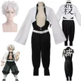 Anime Demon Slayer Kimetsu No Yaiba Sanemi Shinazugawa Cosplay Costume ...