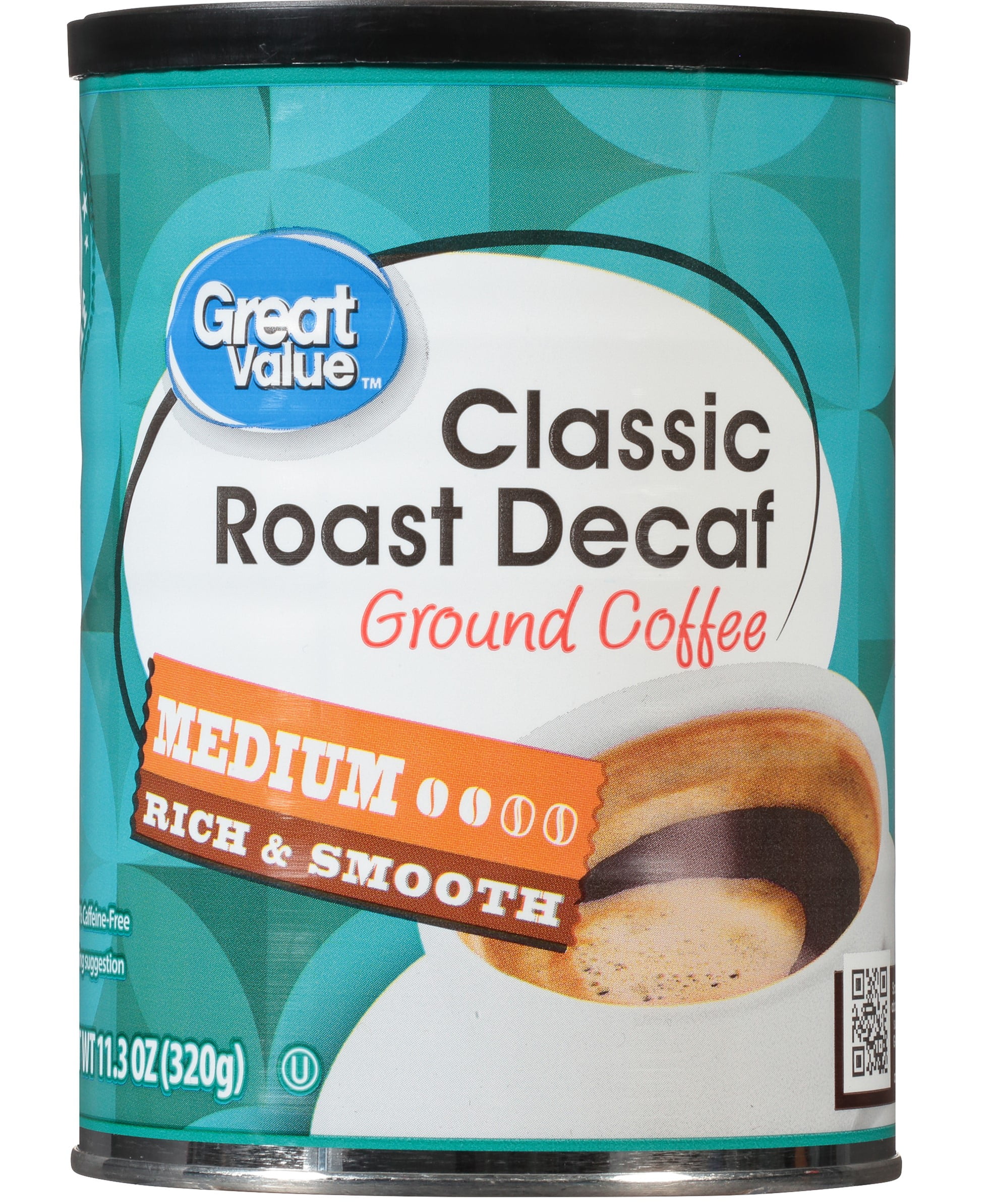 Great Value Classic Decaf Medium Roast Ground Coffee, 11.3 oz