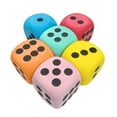 thumbnail image 3 of QianGlow Large 3.15 Inch EVA Foam Dice, Soft Rounded Corner Dice for Party Games Teaching & Board Games, Portable Party Decoration Prop, Gift for Game Lovers-Green, 3 of 7