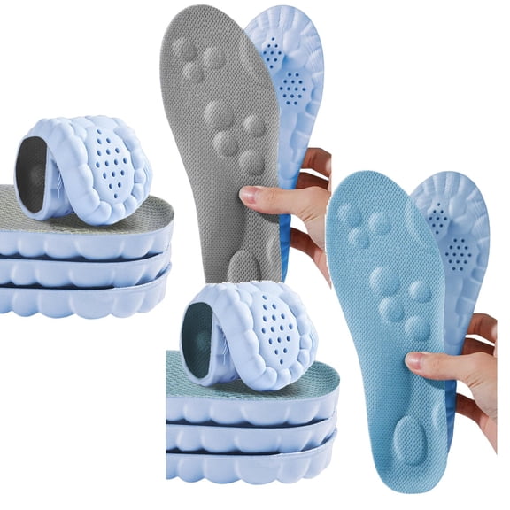 Shadoumai4D Cloud for Men Women, Breathable Memory Foam Cloud Massage Insoles,Enhanced Arch Support & Cushioned Comfort,Relief Foot Pain,Fits All Shoe Types(
