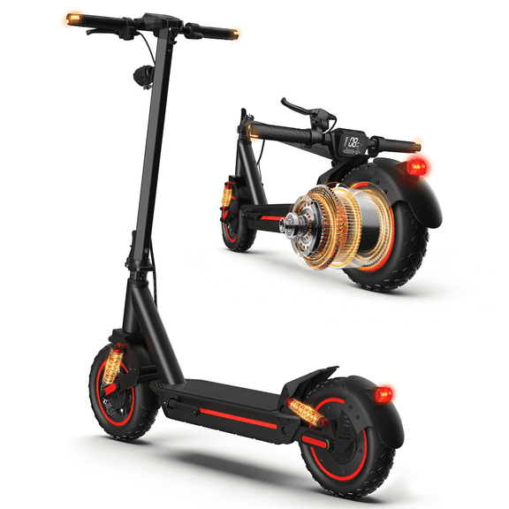OBX 1200W Electric Scooter for Adults, 30MPH & 28-33Miles,10-Inch Pneumatic Tire Off-Road Folding Long Range Commuter Scooter with 48V 13Ah Battery