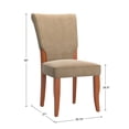 thumbnail image 6 of iNSPIRE Q Alamosa Traditional Cherry Finish Velvet Parson Chair, Peat (Set of 2), 6 of 6