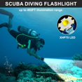 thumbnail image 3 of WOLFWAY Dive Light, IPX8 Waterproof 2000 Lumen 3-Mode Underwater Diving Flashlight with Charger, Black, 3 of 7