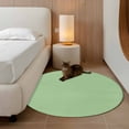 thumbnail image 3 of Green Large Area Rugs for Bedroom Living Room, Soft Non Slip Carpet Bedside Rug, Minimalist Solid Color Modern Abstract Round Floor Cover Kitchen Accent Rug 4' for Dining Room/Office, 3 of 9