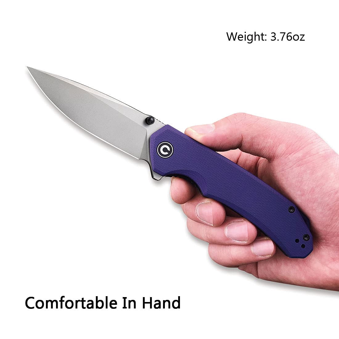 CIVIVI Knives Brazen 3.5-Inch 14C28N Stainless Steel Blade Purple G10 Pocket Knife C2102A