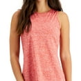 thumbnail image 2 of ID Ideology Womens Essentials Heathered Keyhole Back Tank Top Licorice Red M, 2 of 3
