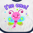 thumbnail image 4 of Inktastic I'm One- Dragonfly First Birthday Girls Baby Bib, 4 of 4